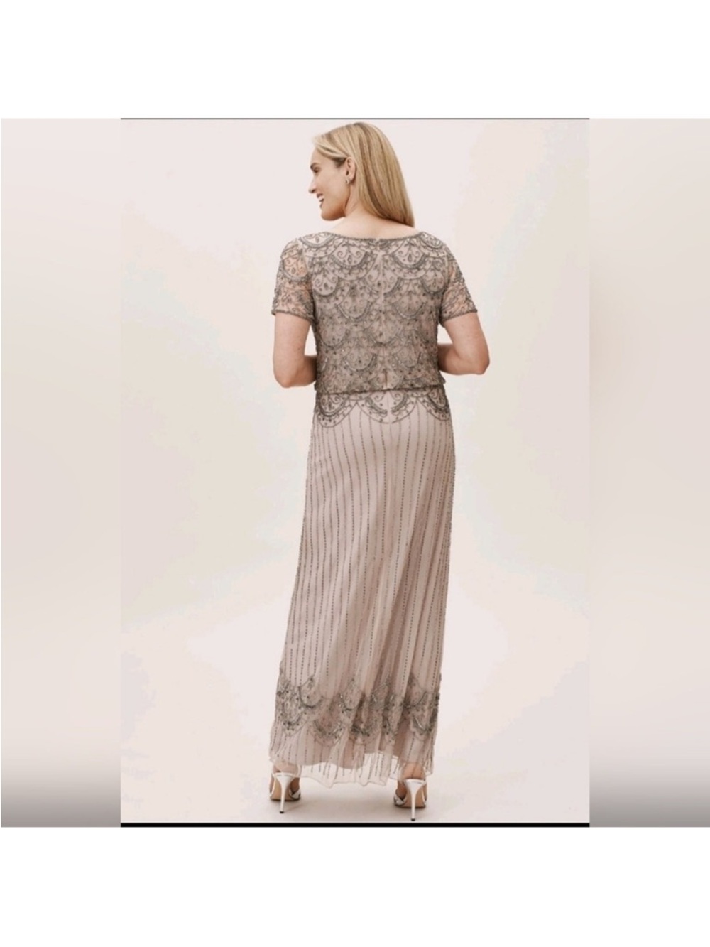 BHLDN Mauve Beaded Maxi Dress - Picture 2 of 10